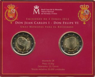 Spanien 2 Euro 2014 - Felipe VI in CoinCard*