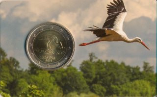 Lettland 2 Euro 2015 - Storch in CoinCard*