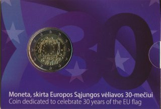 Litauen 2 Euro 2015 - Europaflagge in CoinCard*