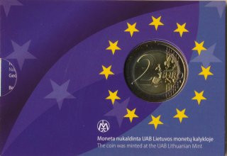 Litauen 2 Euro 2015 - Europaflagge in CoinCard*
