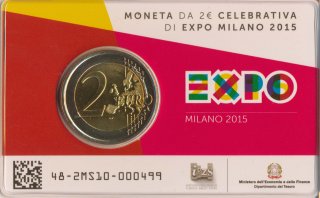 Italien 2 Euro 2015 - EXPO Mailand in CoinCard*