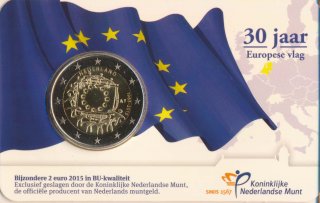 Niederlande 2 Euro 2015 - Europaflagge in CoinCard*