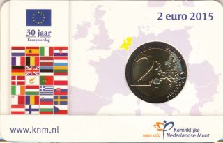 Niederlande 2 Euro 2015 - Europaflagge in CoinCard*
