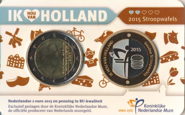 Niederlande 2 Euro 2015 - M&uuml;nzmesse in CoinCard*