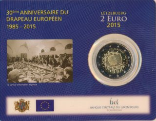 Luxemburg 2 Euro 2015 - Europaflagge in CoinCard*