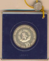 DDR 10 Mark 1976 PP Carl Maria von Weber Silber verblombt*