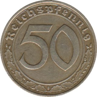 Deutsches Reich 50 Pfennig 1939 J Jaeger Nr 365*