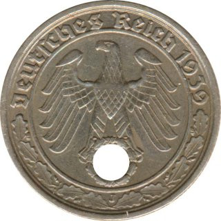 Deutsches Reich 50 Pfennig 1939 J Jaeger Nr 365*