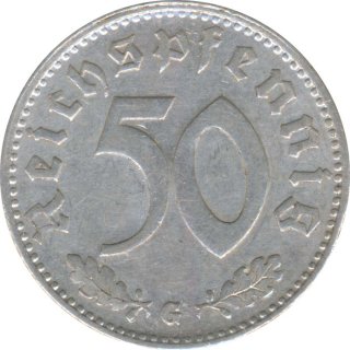Deutsches Reich 50 Pfennig 1943 G Jaeger Nr 372*