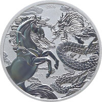 Australien 2026 Drache und Pferd - 1 Oz Silber