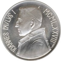 Vatikan 1000 Lire 1978 Johannes Paul I. Silber*