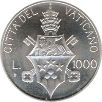 Vatikan 1000 Lire 1978 Johannes Paul I. Silber*