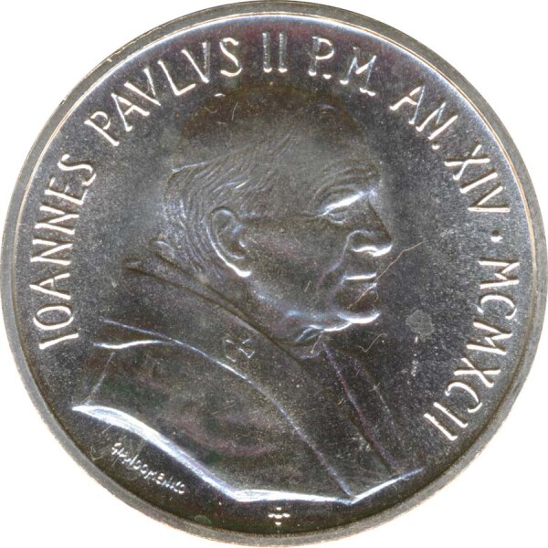 Vatikan 1000 Lire 1992 Umwelt und Entwicklung Silber*