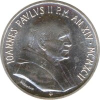Vatikan 1000 Lire 1992 Umwelt und Entwicklung Silber*