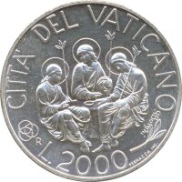 Vatikan 2000 Lire 2000 Heiliges Jahr Silber*
