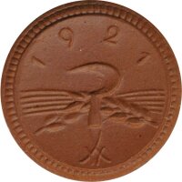 Sachsen 20 Pfennig 1921 aus  Meissener Steingut*