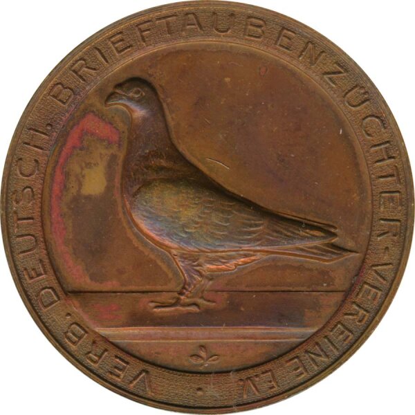 Medaille 1929 Verdand deutscher Brieftaubenz&uuml;chter Bronze