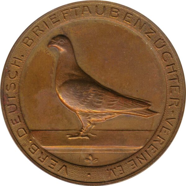 Medaille 1930 Verdand deutscher Brieftaubenz&uuml;chter Bronze