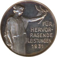 Medaille 1931 Verdand deutscher Brieftaubenz&uuml;chter Silber