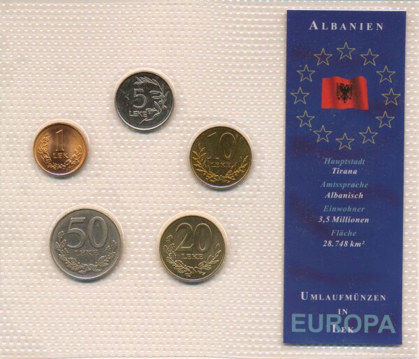 Albanien KMS 1996/2000 in Noppenfolie*