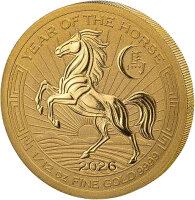 Ruanda 2026 Jahr des Pferdes 1/12 Oz Gold