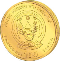 Ruanda 2026 Jahr des Pferdes 1/12 Oz Gold