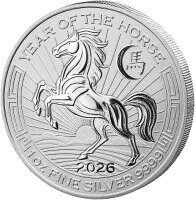 Ruanda 2026 Jahr des Pferdes 1 Oz Silber