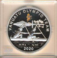 Vanuatu 20 Vatu 2020 PP Olympia-Team Silber in Farbe*