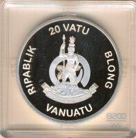Vanuatu 20 Vatu 2020 PP Olympia-Team Silber in Farbe*