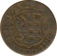 Anhalt-Zerbst 1 Pfennig 1766 A Friedrich August*