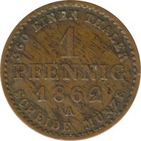 Anhalt 1 Pfennig 1862 A Carl Alexander*