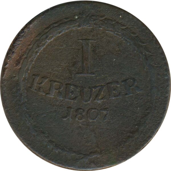 Baden-Durlach 1 Kreuzer 1807 Karl Friedrich*