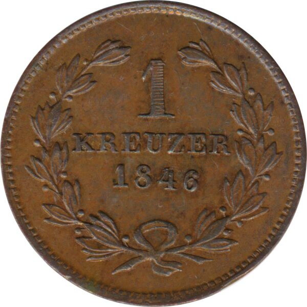 Baden 1 Kreuzer 1846 Leopold*