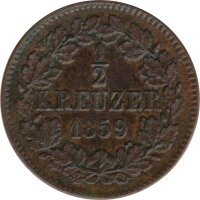 Baden 1/2 Kreuzer 1859 Friedrich*