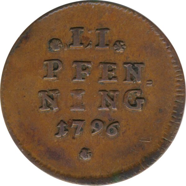 Bayern 2 Pfennig 1796 CB Karl Theodor*