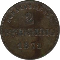 Bayern 2 Pfennig 1871 Ludwig II*