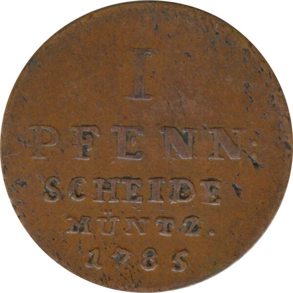 Braunschweig L&uuml;neburg Calenberg Hannover 1 Pfennig 1785 IWS George III*