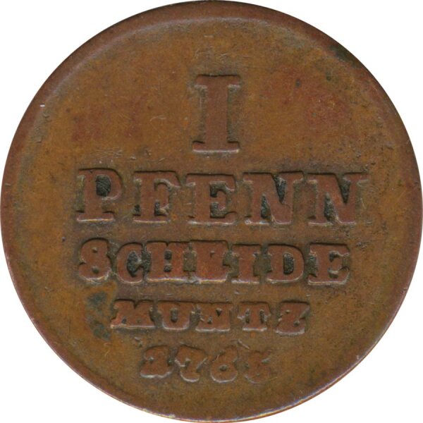 Braunschweig L&uuml;neburg Calenberg Hannover 1 Pfennig 1765 IWS George III*
