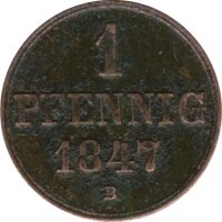 Hannover 1 Pfennig 1847 B Ernst August*