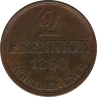 Hannover 2 Pfennig 1860 B Georg V*