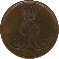 Hannover 2 Pfennig 1860 B Georg V*