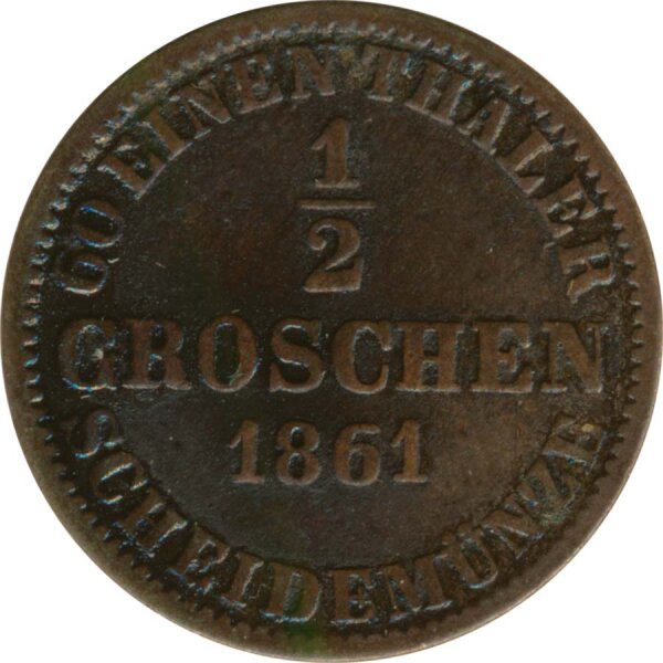 Hannover 1/2 Groschen 1861 B Georg IV Silber*