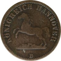 Hannover 1/2 Groschen 1861 B Georg IV Silber*