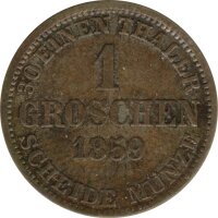 Braunschweig 1 Groschen 1859 Wilhelm Silber*