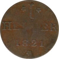 Freie Stadt Frankfurt 1 Heller 1821 F*