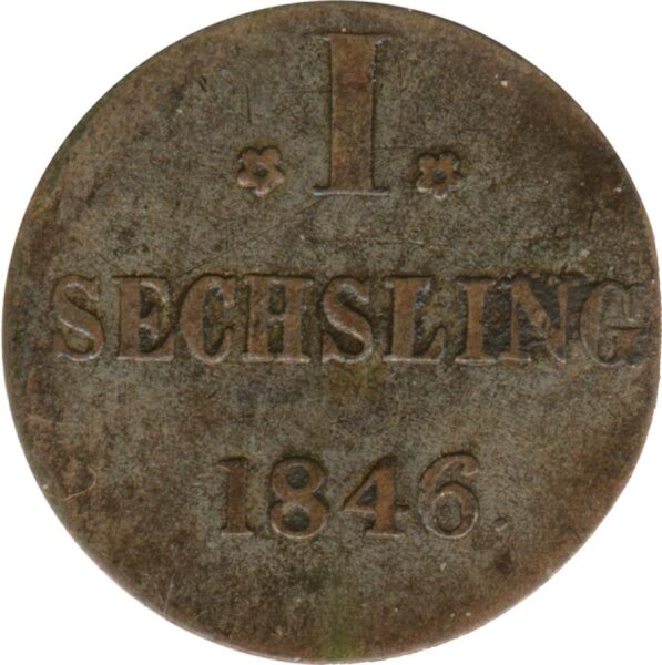 Hamburg Sechsling 1846 Stadtwappen Silber*