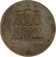 Hamburg Sechsling 1846 Stadtwappen Silber*