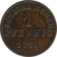 Hessen-Darmstadt 1 Pfennig 1861 Ludwig III*