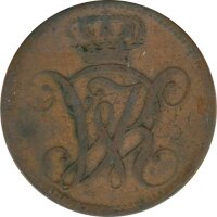 Hessen-Kassel 4 Heller 1821 Wilhelm I*