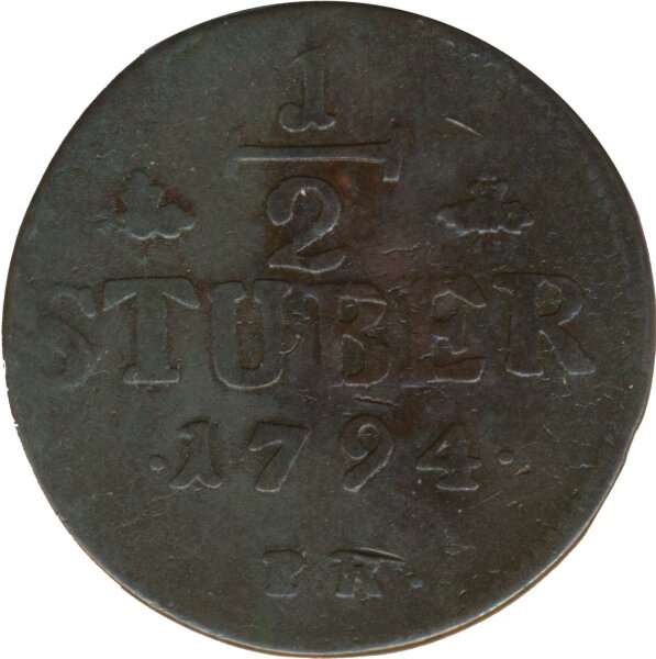 J&uuml;lich-Berg 1/2 St&uuml;ber 1794 PR Karl Theodor*